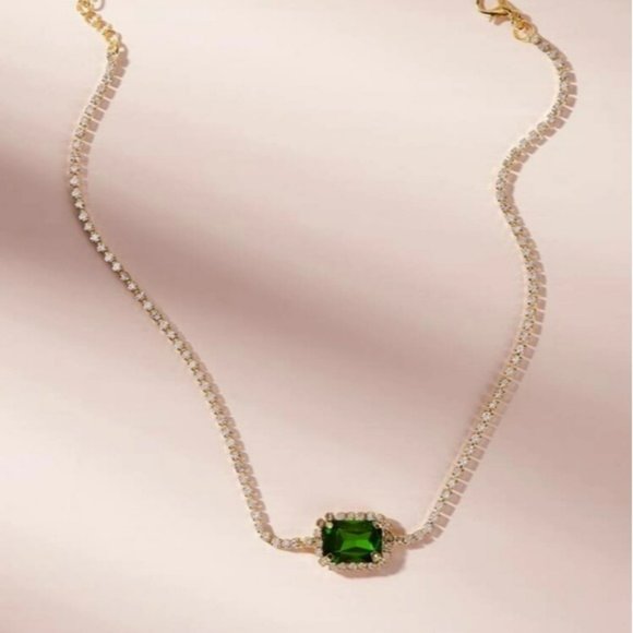 *Mikela* Green Stone Choker - Picture 3 of 3